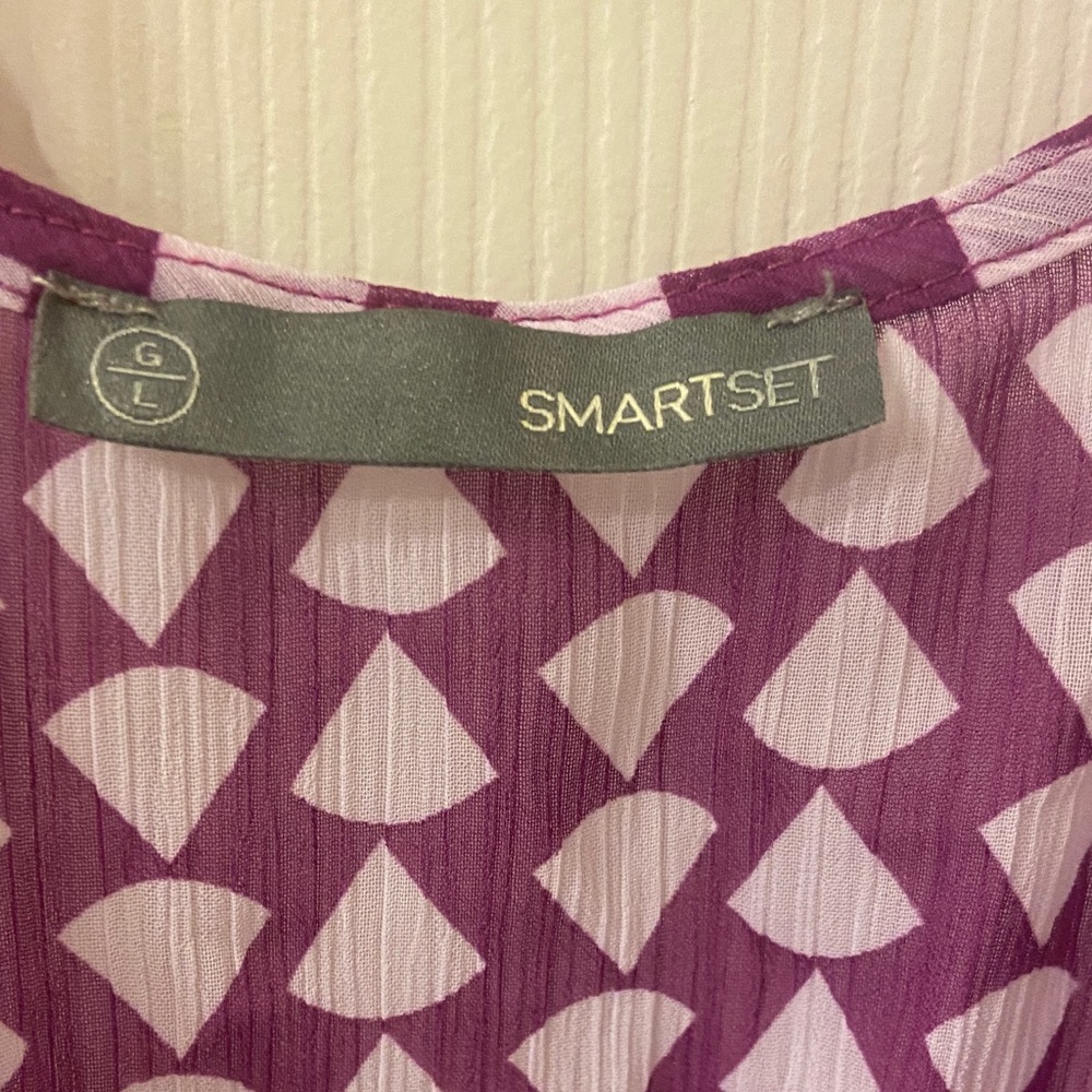 Smart Set Purple Patterned Tank Top - Picture 3 of 4